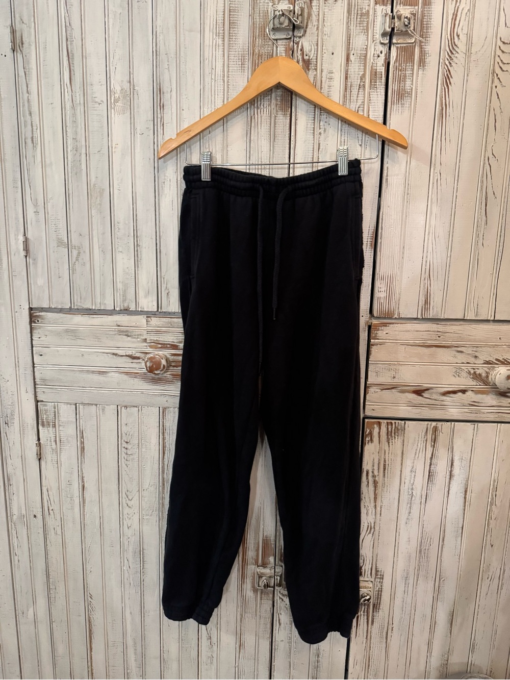 womens Black Drawstring Sweatpants
